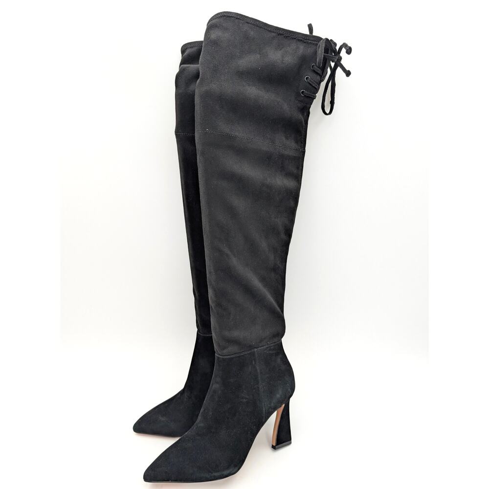 Vince Camuto Taplana Pointed Toe Over the Knee Boots Black Size US5M EU35